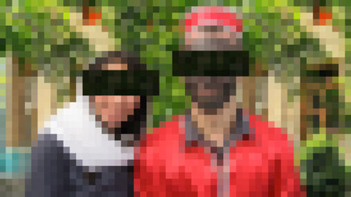 Ask An Iranian - Norooz, Norouz, Nowruz? - Pixelated person dressed as Hajji Firuz