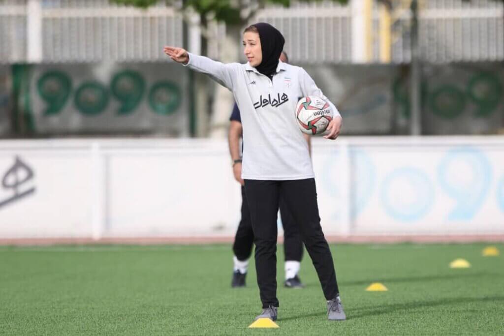 Iranian women's under 19 national football team coach, Katayoun Khosrowyar